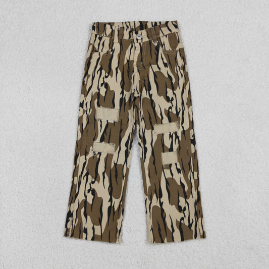 Baby Boys Southern Olive Camo Tree Branches Denim Pants Jeans