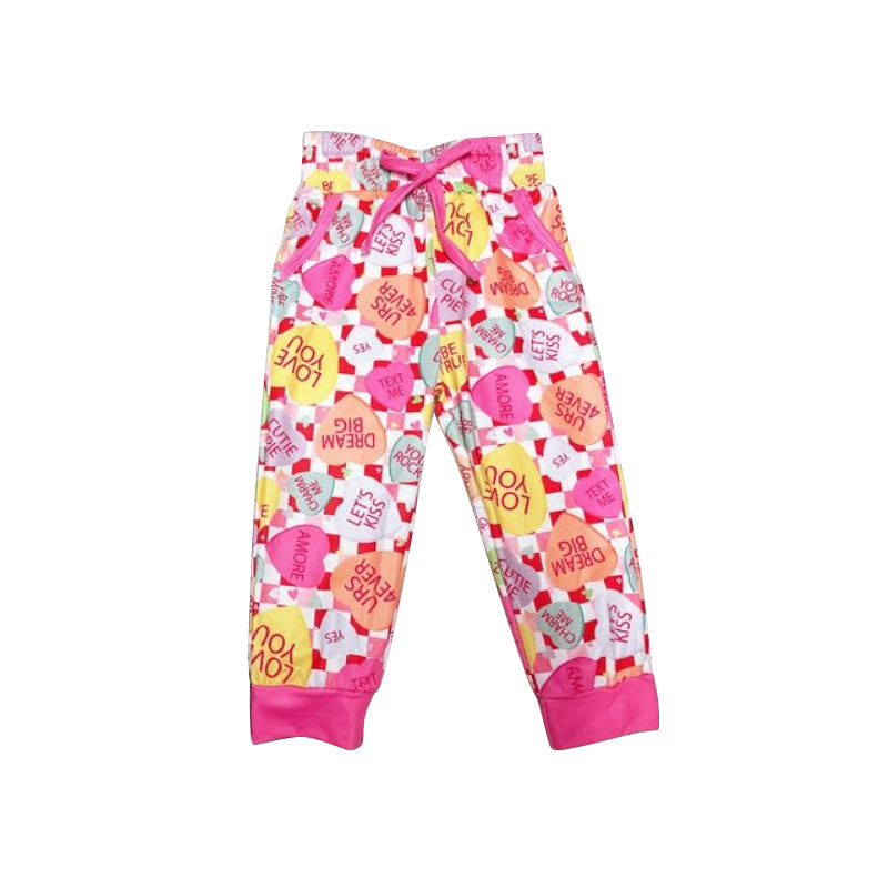 Baby Girls Valentines Hearts Pink Checkered Pants preorder