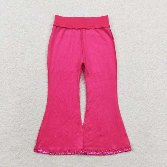 Baby Girls Sequin Hot Pink Bell Bottom Pants