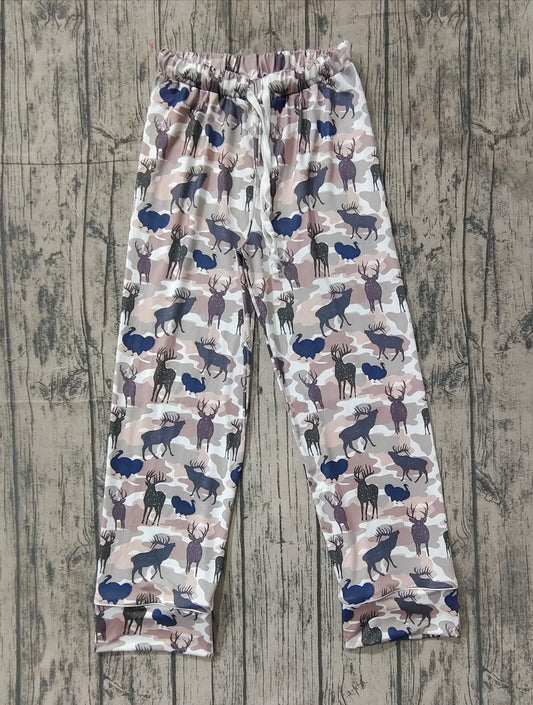 Adult Women Deers Hunting Camo Bottom Pants Pajamas