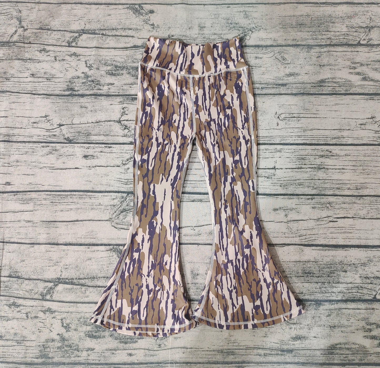 Baby Girls Bottomland Camo Yoga Active Wear Bell Bottoms Pants