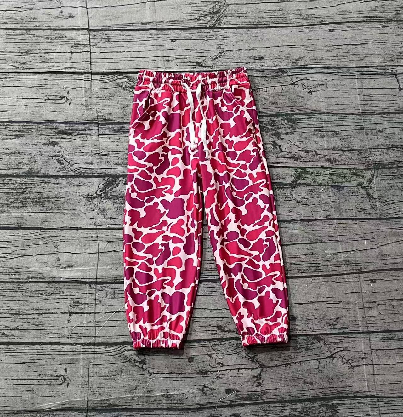 Baby Girls Southern Hot Pink Camo Pockets Jogger Pant Bottoms