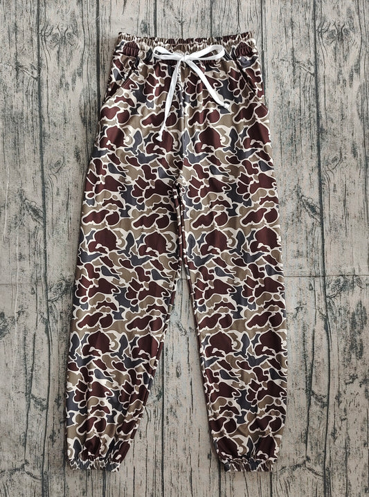 Adult Women Duck Brown Camo Pocket Yoga Active Joggers Pants