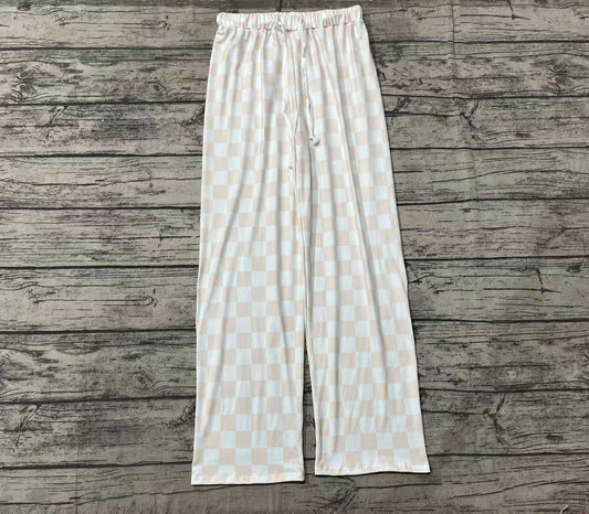 Adult Women Pink Checkered Bottom Pants