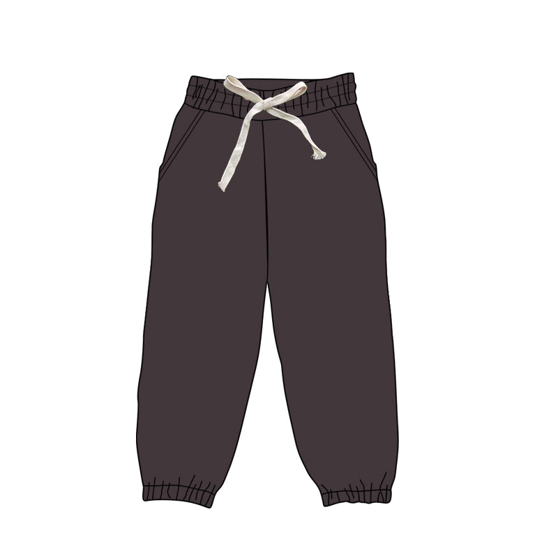 Adult Women Dark Grey Solid Color Bottom Joggers Pants Preorder