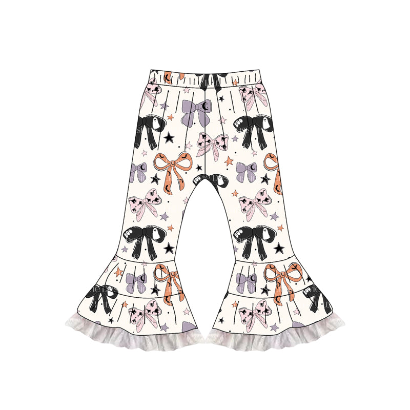 Baby Girls Colorful Bows Stars Plaid Bell Bottom Pants