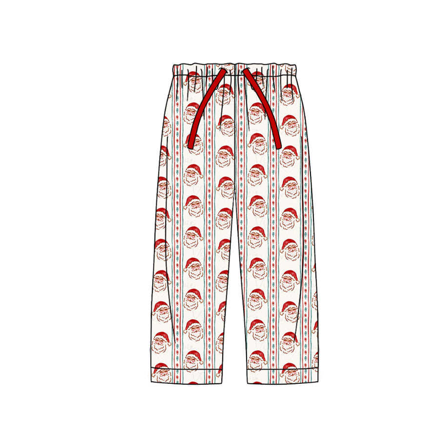 Preorder moq 5 Adult Women Santa Stripes Christmas Flame Pants