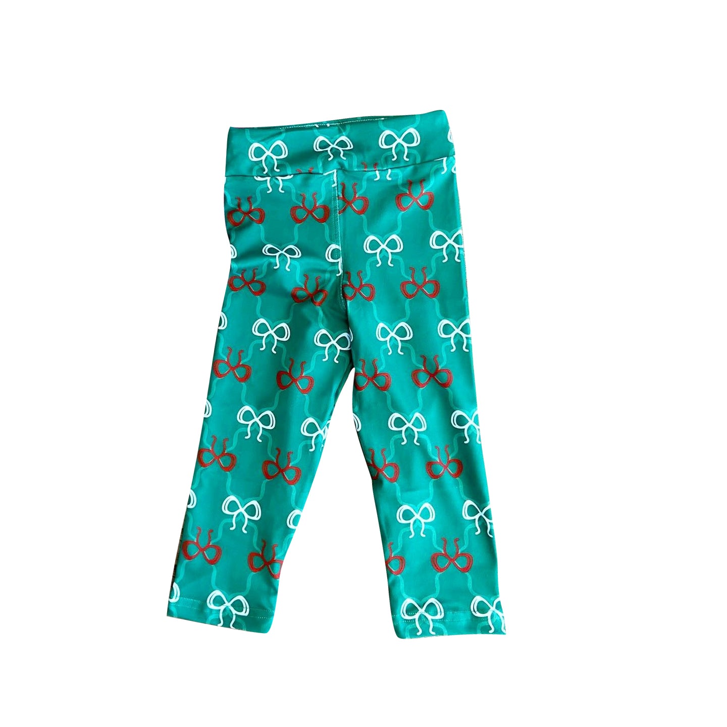 Baby Girls Green Bows Plaid Legging Pant Preorder