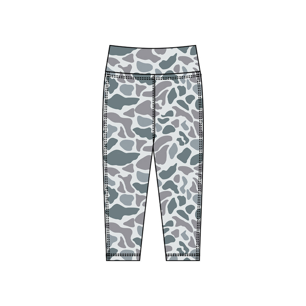 Baby Girls Grey Camo Yoga Leggings Pants Bottom Preorder