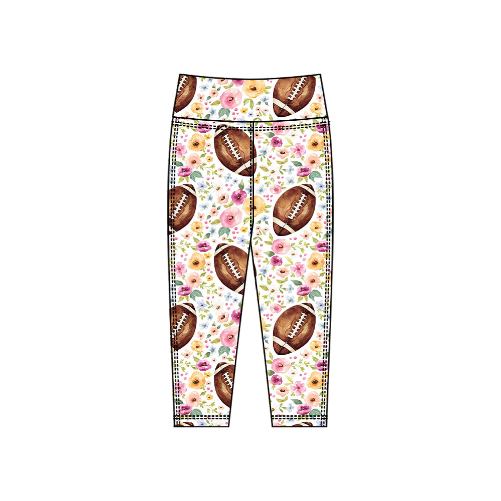 Baby Girls Footballs Flowers Yoga Leggings Pants Bottom Preorder