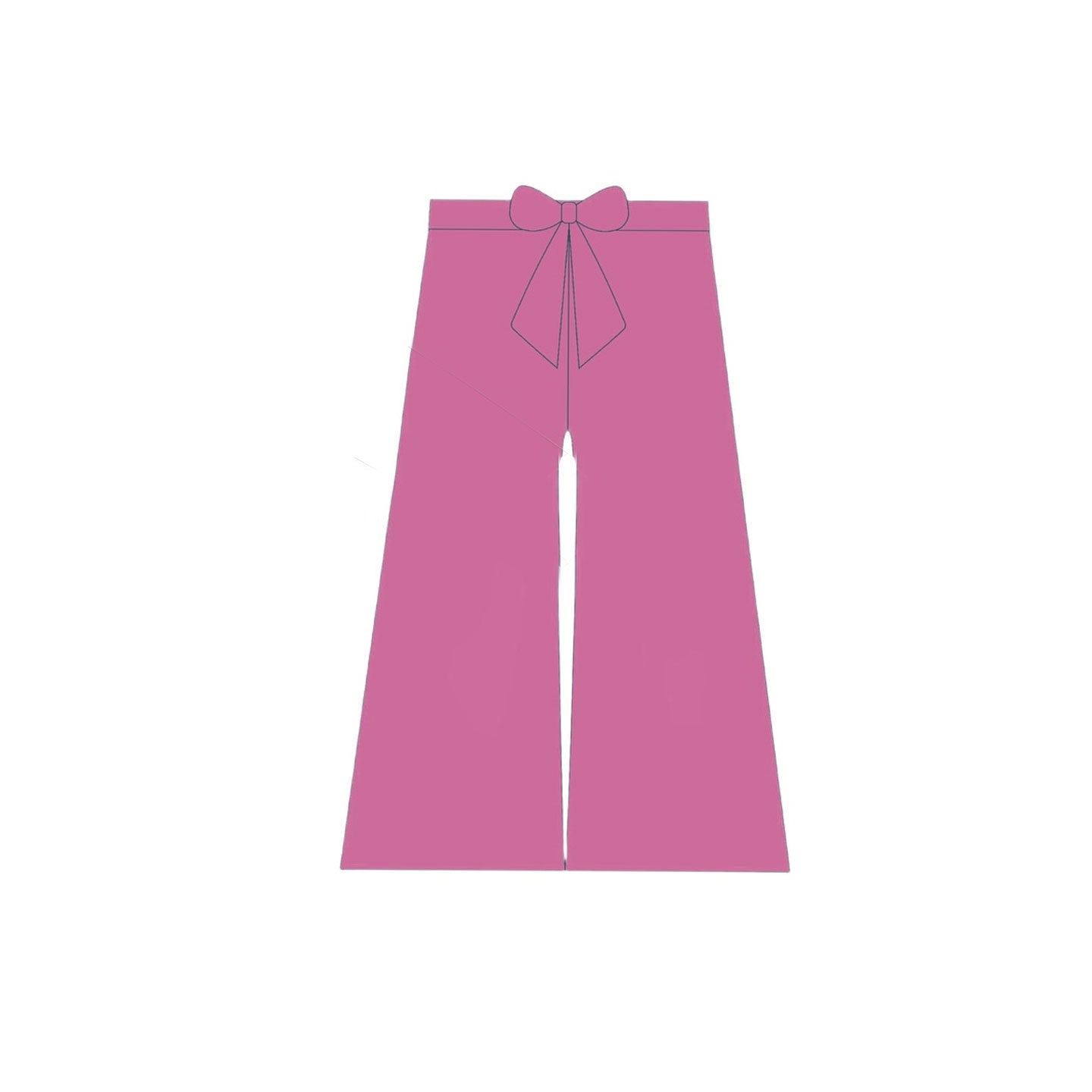 Baby Girls Pink Bow Valentines Flare Bottom Pants Preorder