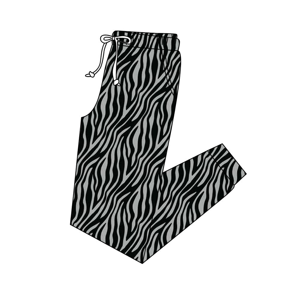 Adult Women Black Stripe Pockets Western Jogger Pants Bottom Preorder