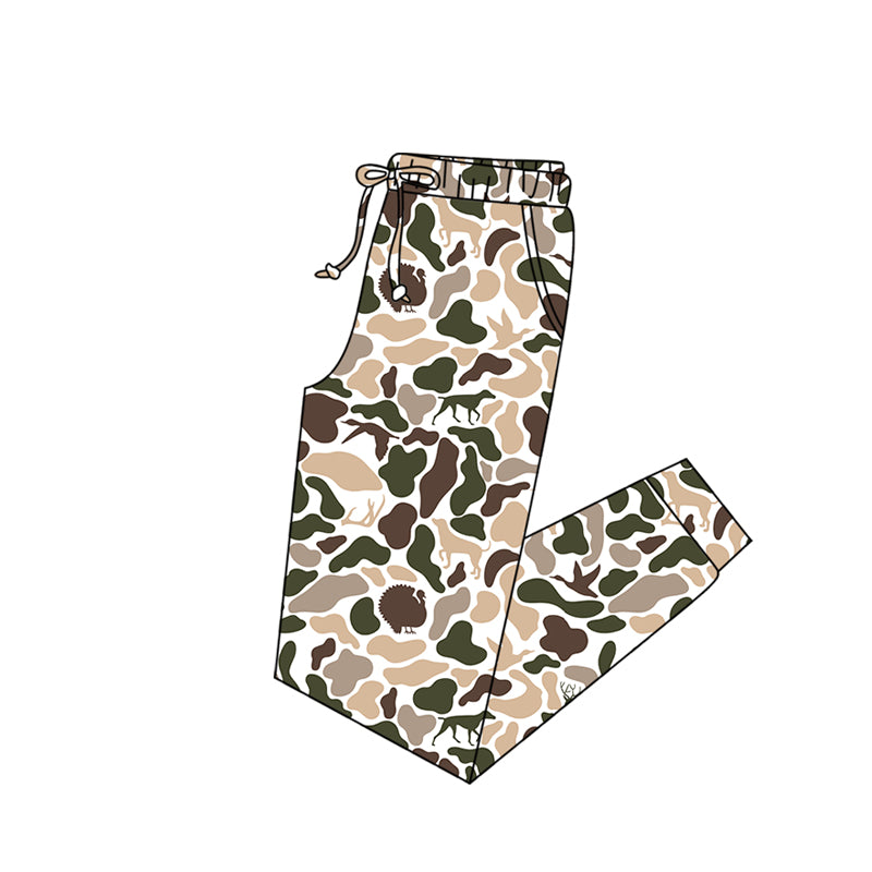 Adult Women Southern Hunting Dogs Ducks Camo Pockets Legging Pants Bottom Preorder