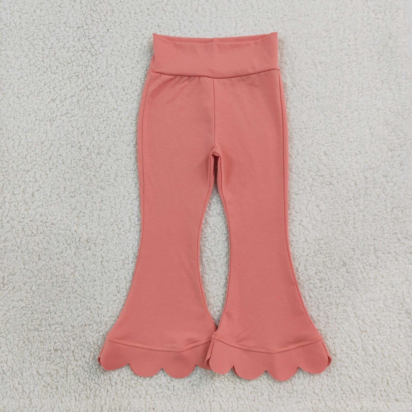 Baby Girls Pink Scallop Bell Bottom Pants