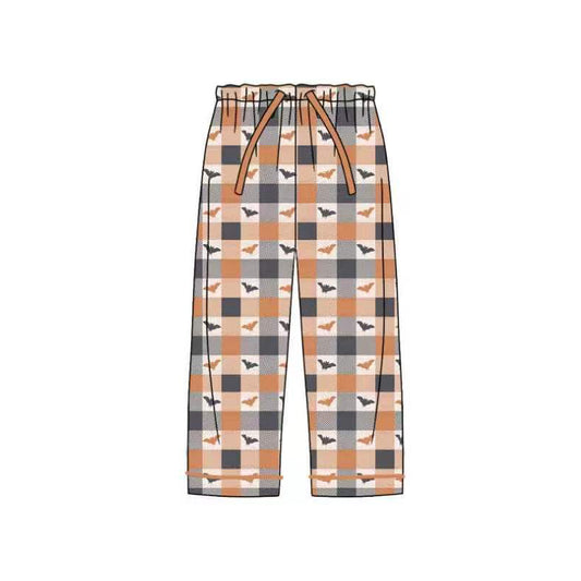 Adult Women Khaki Checked Bats Halloweens Pants Bottom Preorder