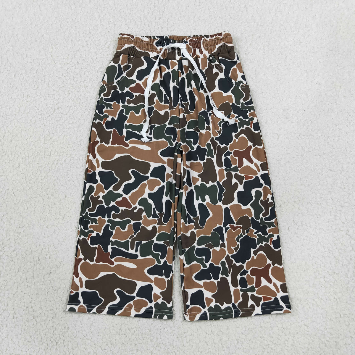 Baby Girls Dark Brown Camo Yoga Active Pockets Flare Pants Bottom
