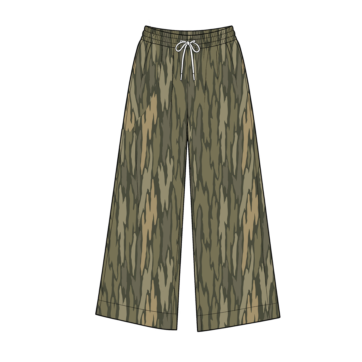 Adult Women Olive Wood Camo Yoga Active Flare Pants Bottom Preorder