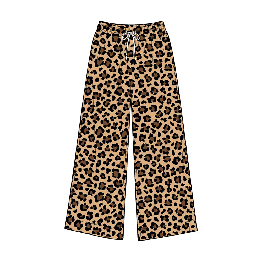 Adult Women Brown Leopard Yoga Active Flare Pants Bottom Preorder
