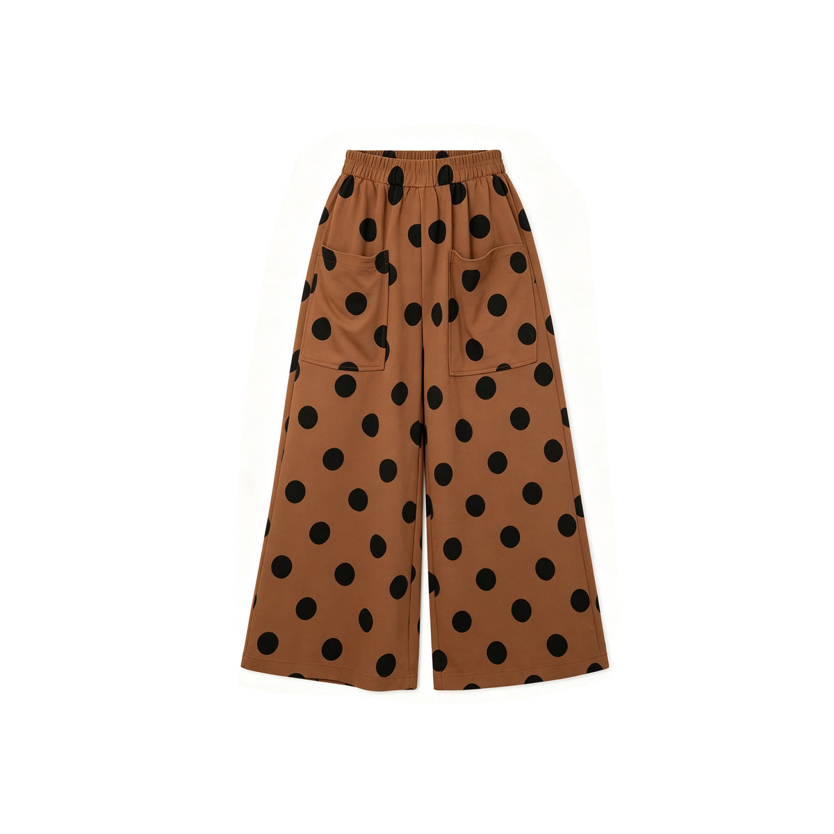 Baby Girls Brown Polka Dots Pockets Front Flare Pants Bottom Preorder