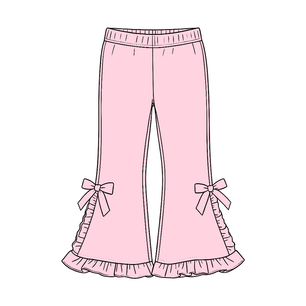 Baby Girls Pink Ruffle Flare Pants Bottom Preorder