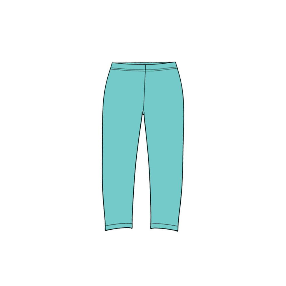 Preorder moq 5 Baby Girls Blue Yoga Active Leggings Pant Bottom