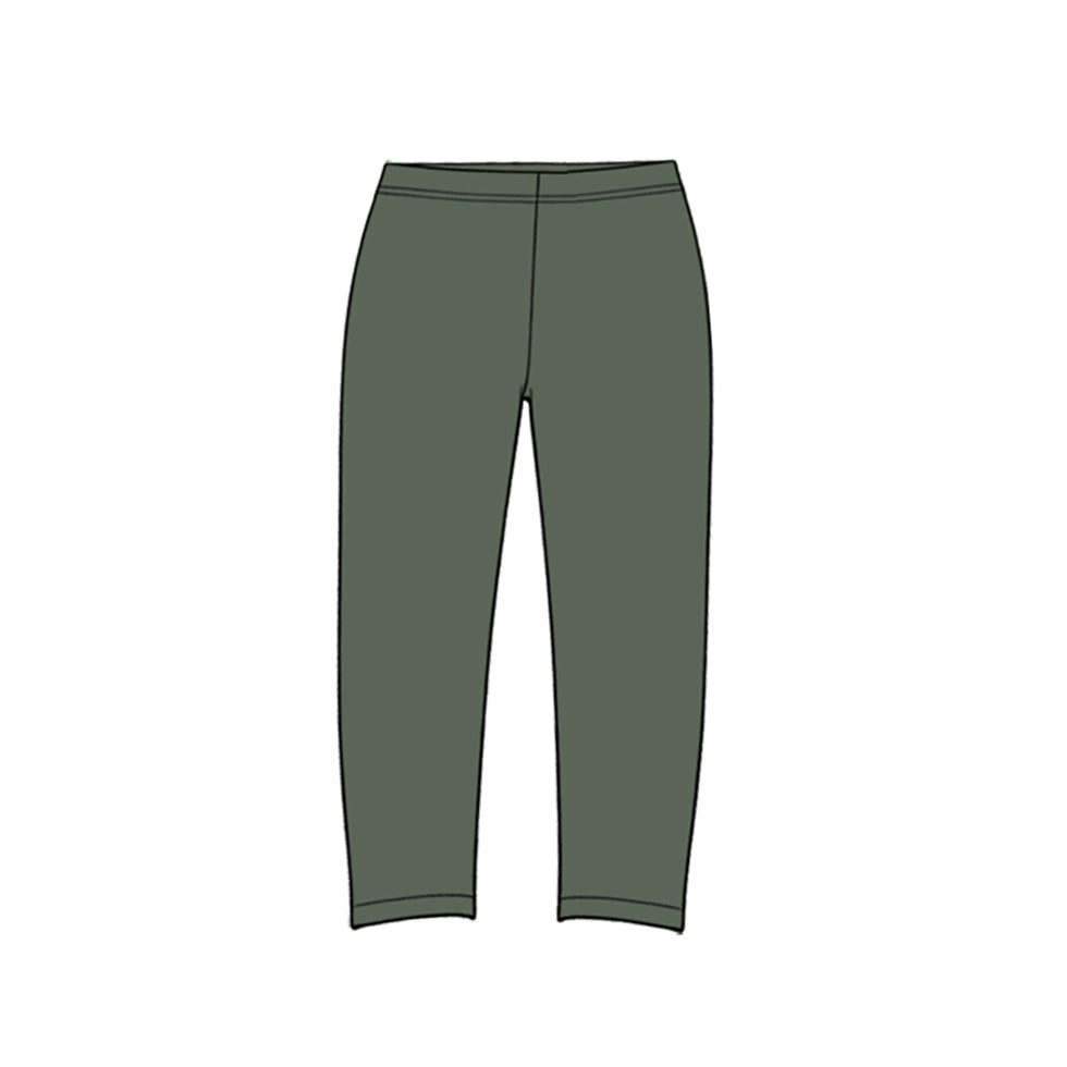 Preorder moq 5 Baby Girls Olive Yoga Active Leggings Pants Bottom