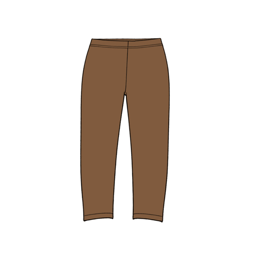 Preorder moq 5 Baby Girls Brown Yoga Active Leggings Pants Bottom