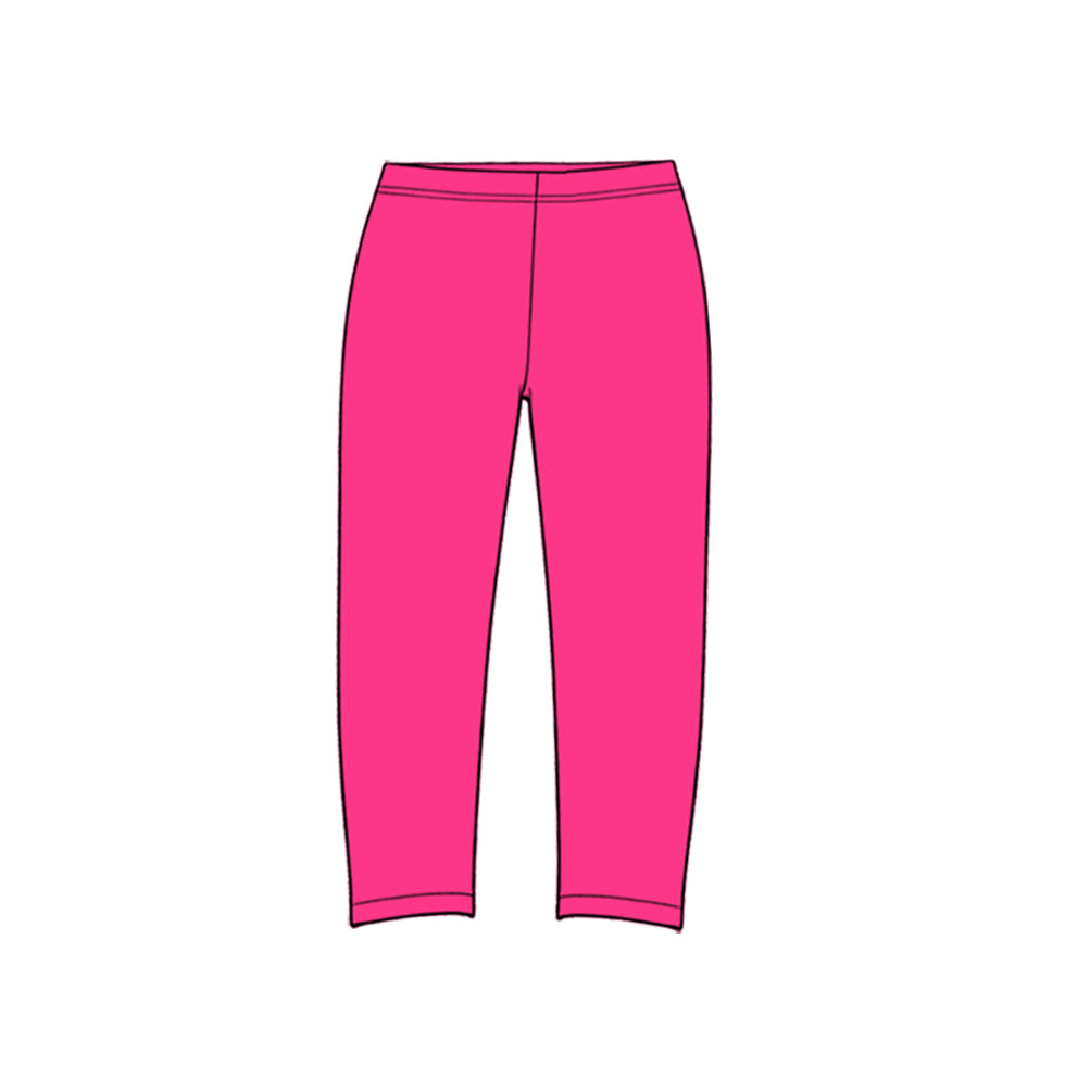 Preorder moq 5 Baby Girls Hot Pink Yoga Active Leggings Pants Bottom