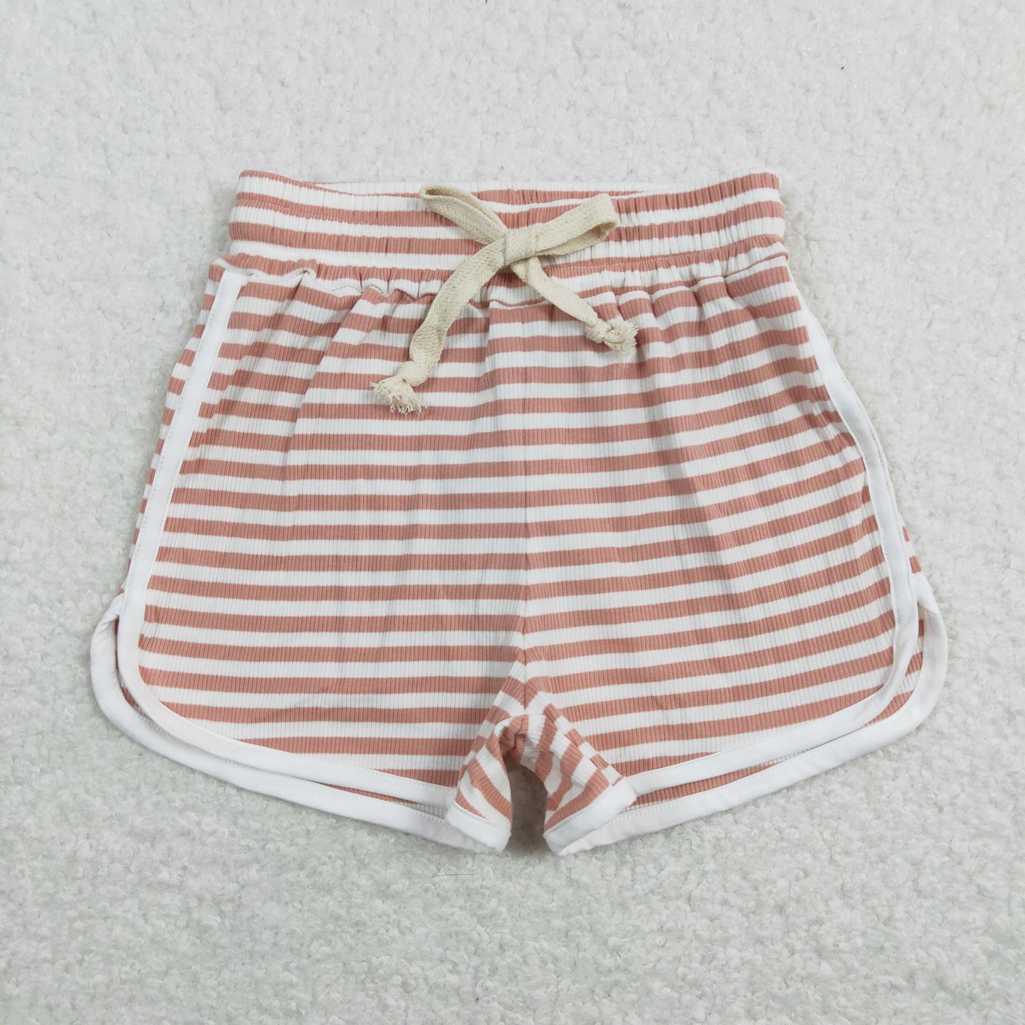 Baby Girls Pink Stripes Cotton Sports Design Shorts