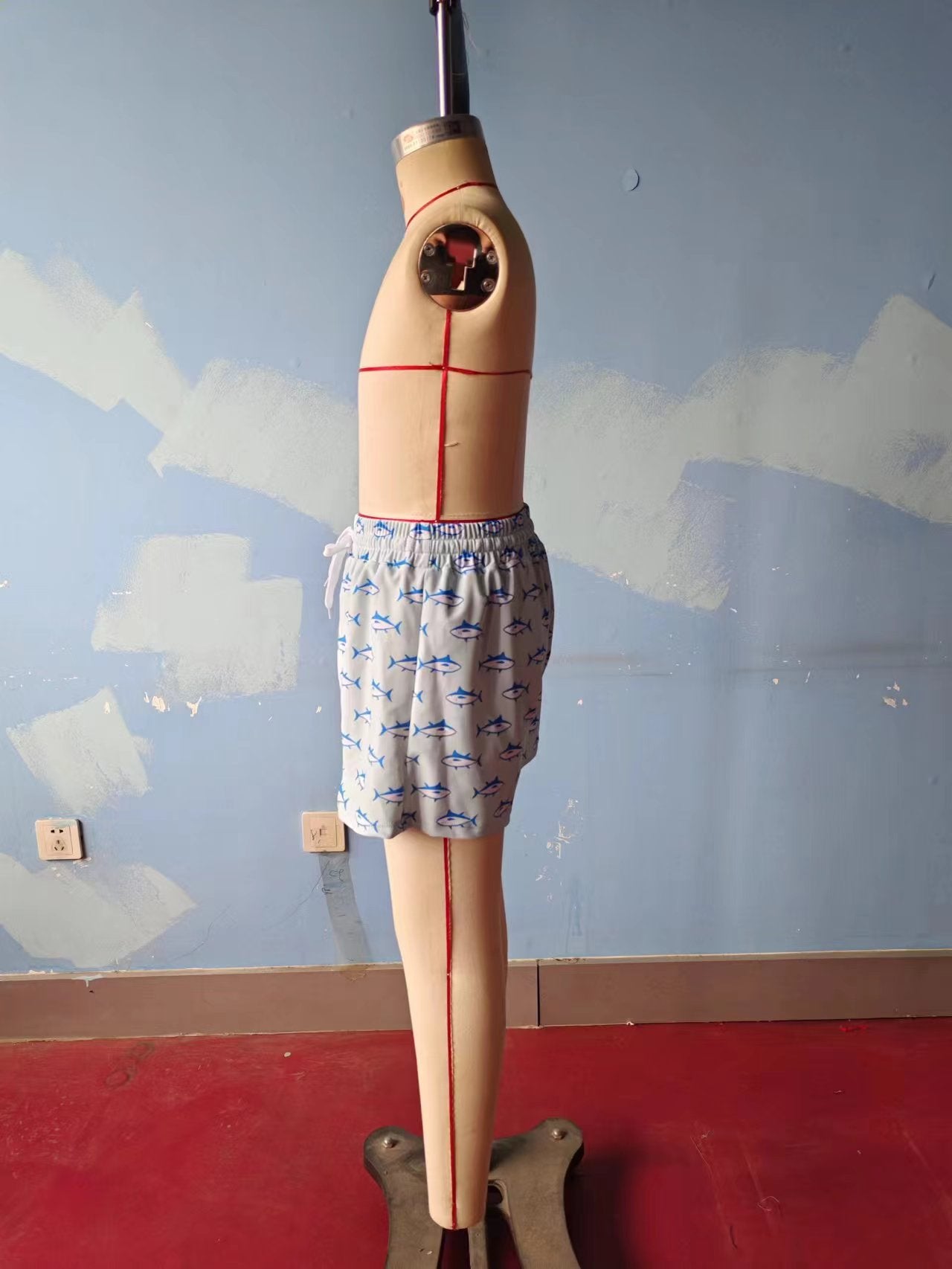 Baby Boys Summer Blue Color Shark Trunks Swimsuits Swimwear