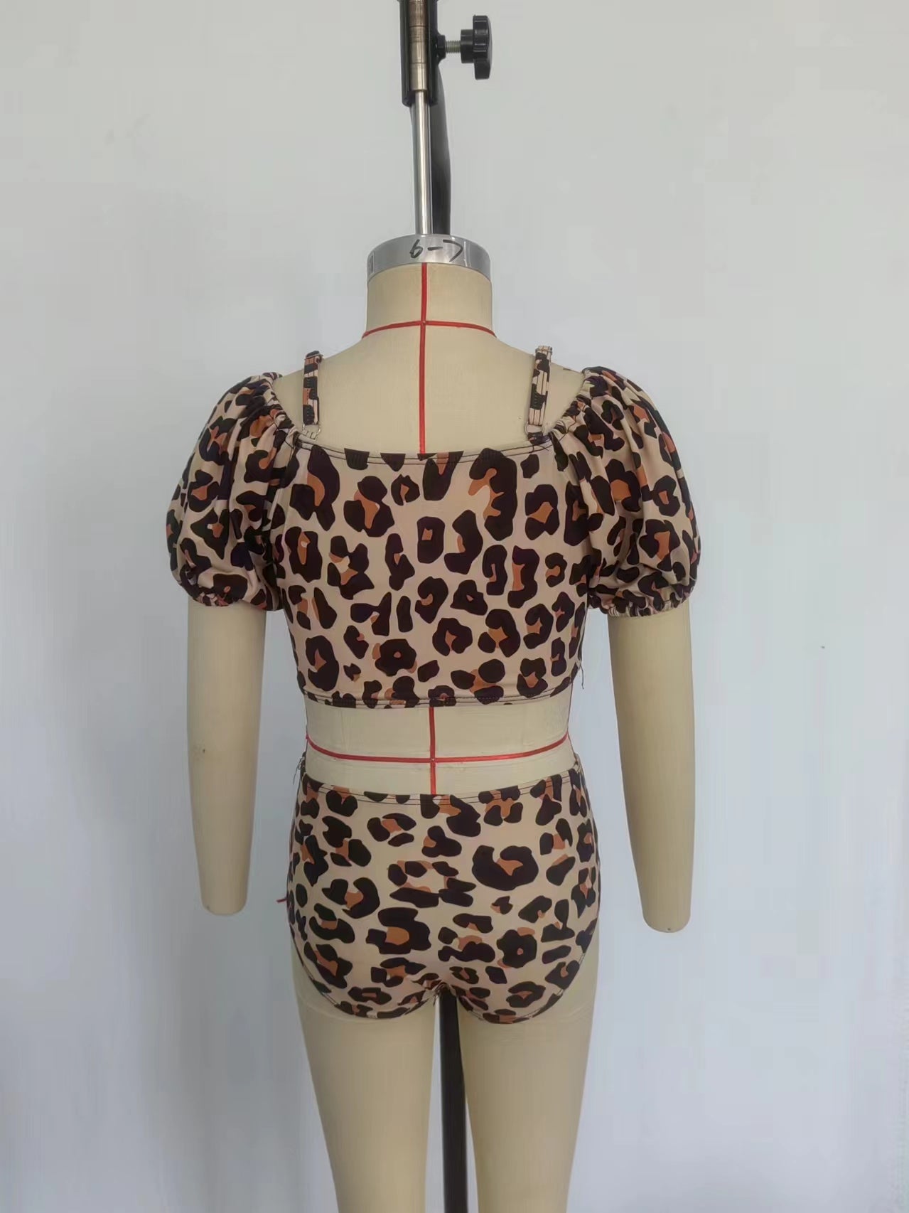 Baby Girls Leopard Straps Top Bummie Swimsuits