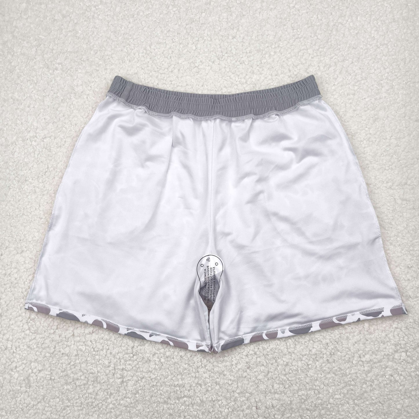 USA Shop Adult Man Grey Camo Bottom Trunk Drawstrings Shorts Swimwear