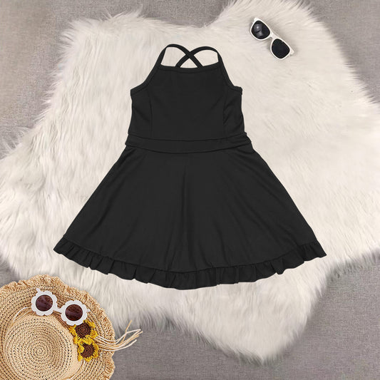 Sibling Baby Girls 6 Style Black Athletic Active Wear Work Out Dresses Set