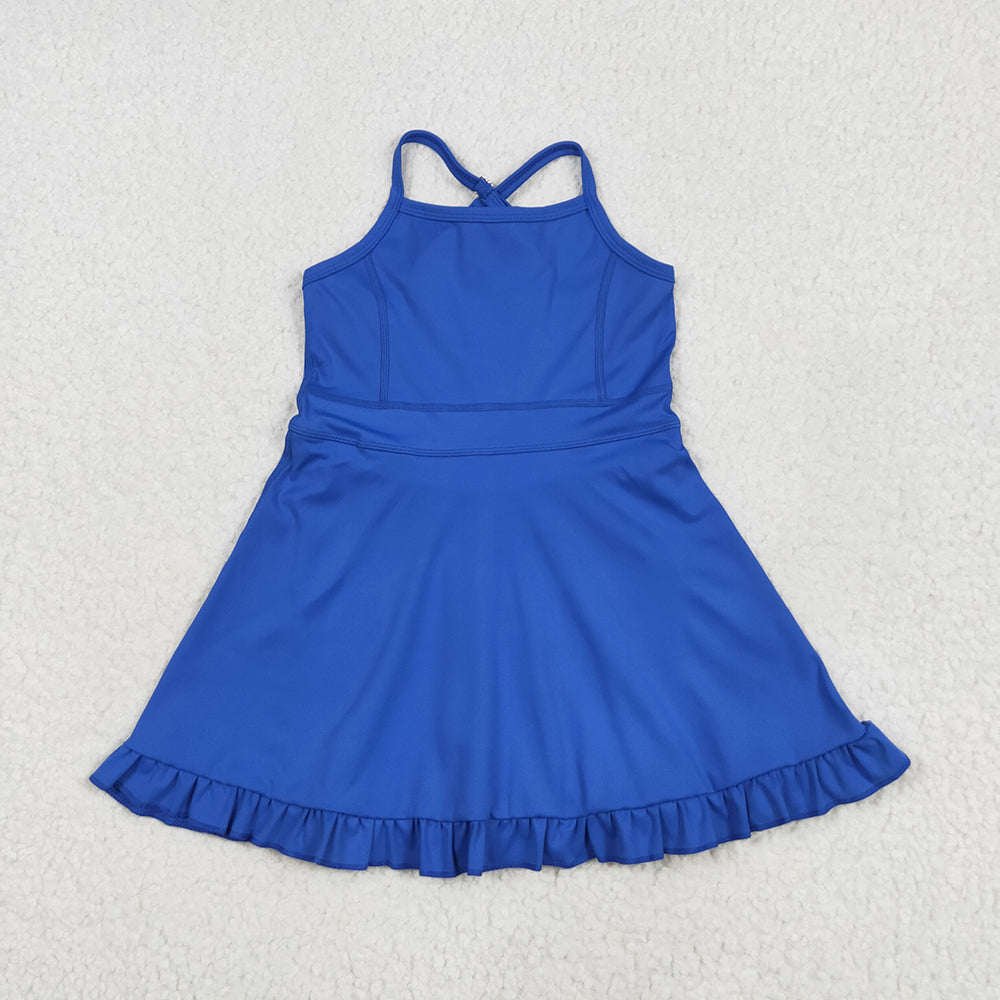 5 Colors Sibling Baby Girls Athletic Active Wear Knee Length Dresses