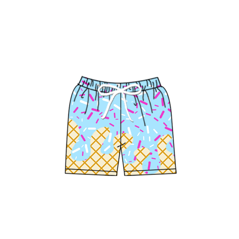 Baby Boys Blue Drip Team Swimming Trunks Preorder