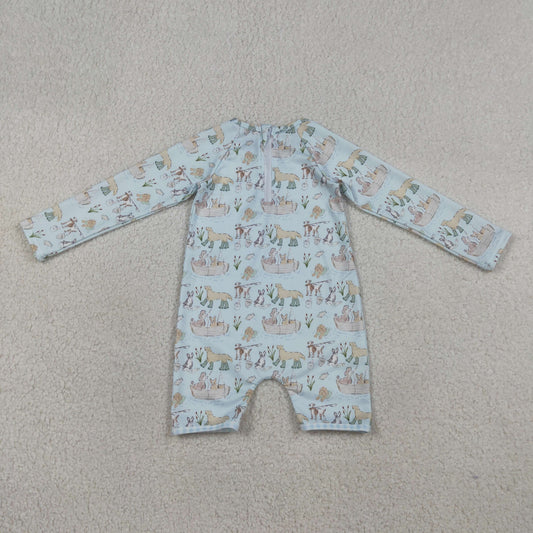 Baby Boys Dogs Fishing Back Zipper Hunting Swimsuits