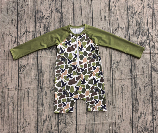 Baby Boys Southern Green Camo Ducks Hunting Swimsuits