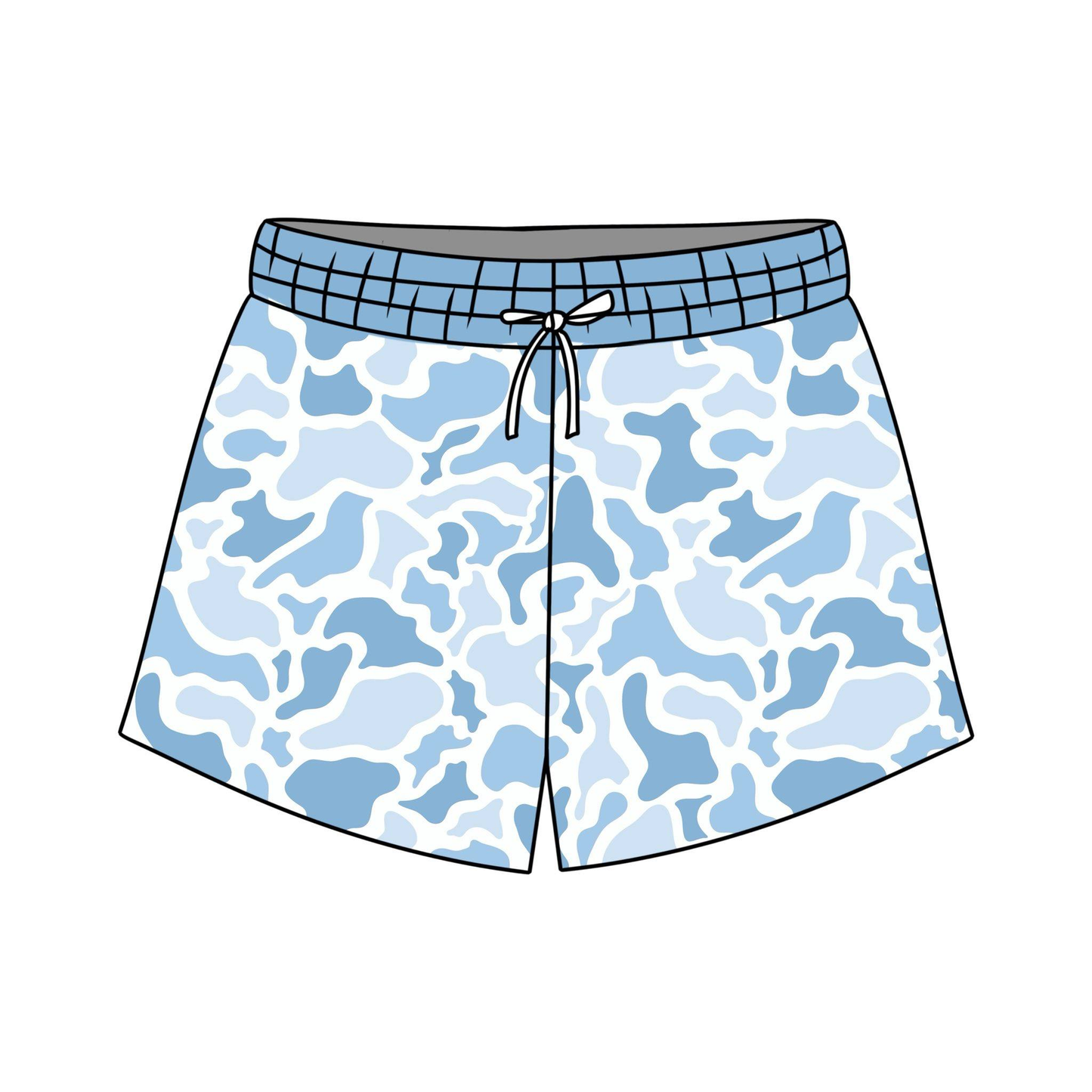 Baby Boys Southern Blue Camo Swimming Trunks Bottom Preorder