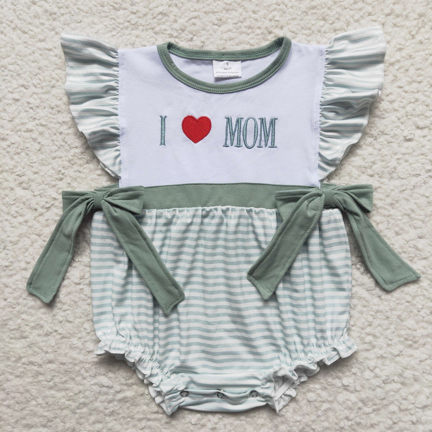 USA Shop Baby Girls I love Mom Rompers