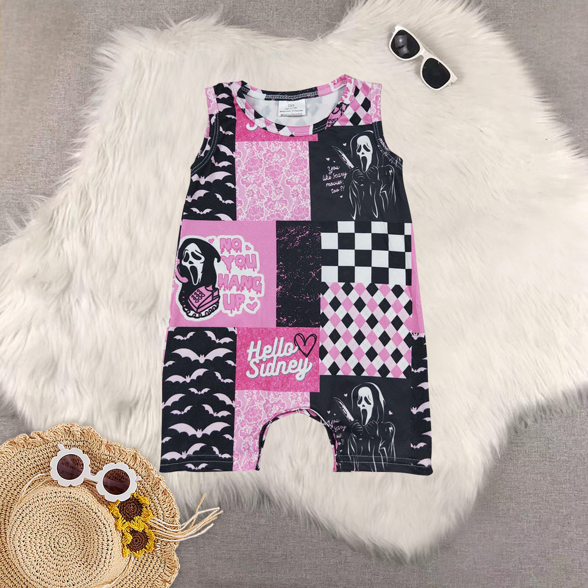 Sibling Baby Girls Halloween Call Shirt Ruffle Pants Clothes Sets Romper