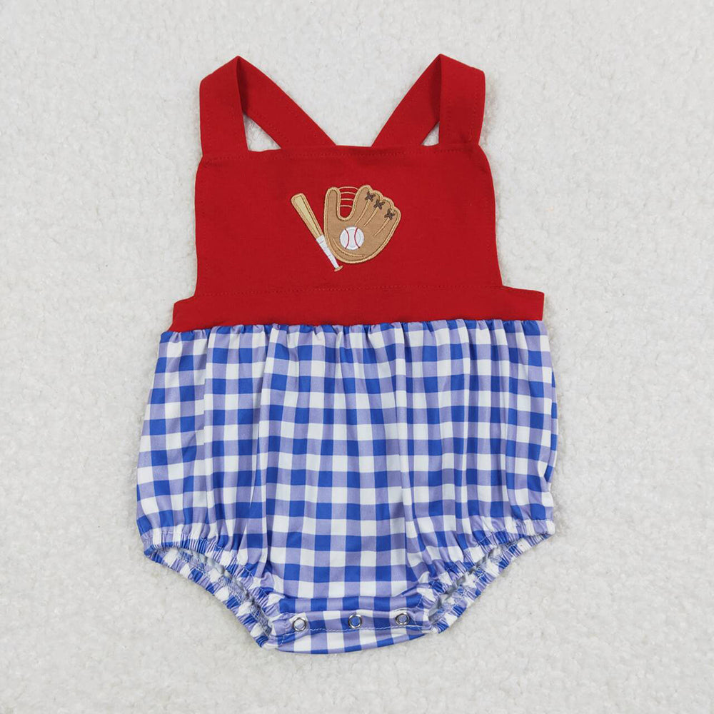 Sibling Girls Baby Boys Red Baseball Rompers Sibling Clothes Suits
