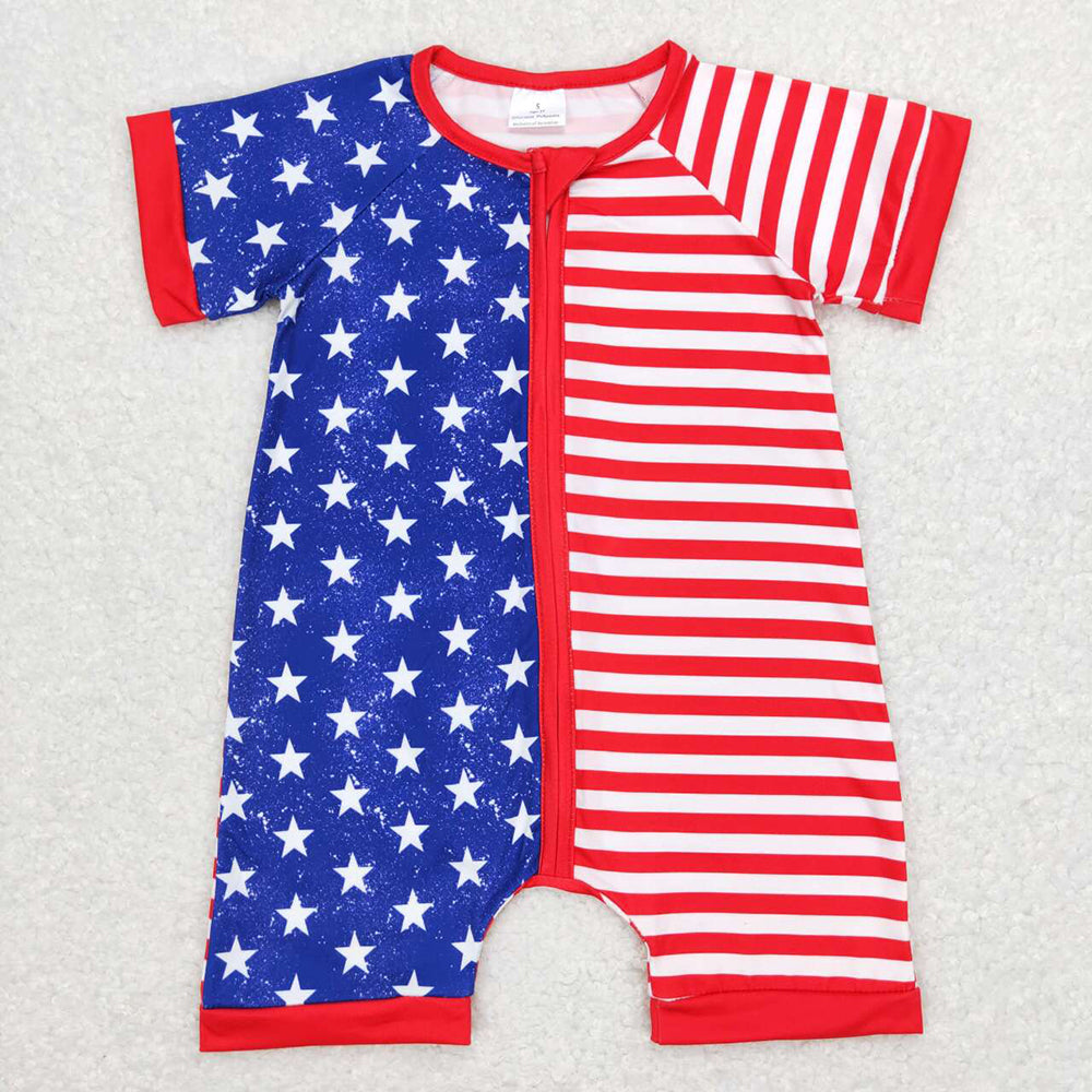 Sibling Boys Baby Girls 4th Of July Stars Rompers Dresses Clothes Sets