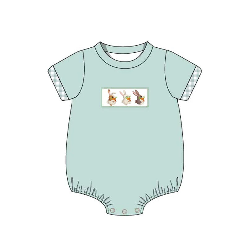 Baby Infant Boys Easter Rabbit Carrot Rompers preorder