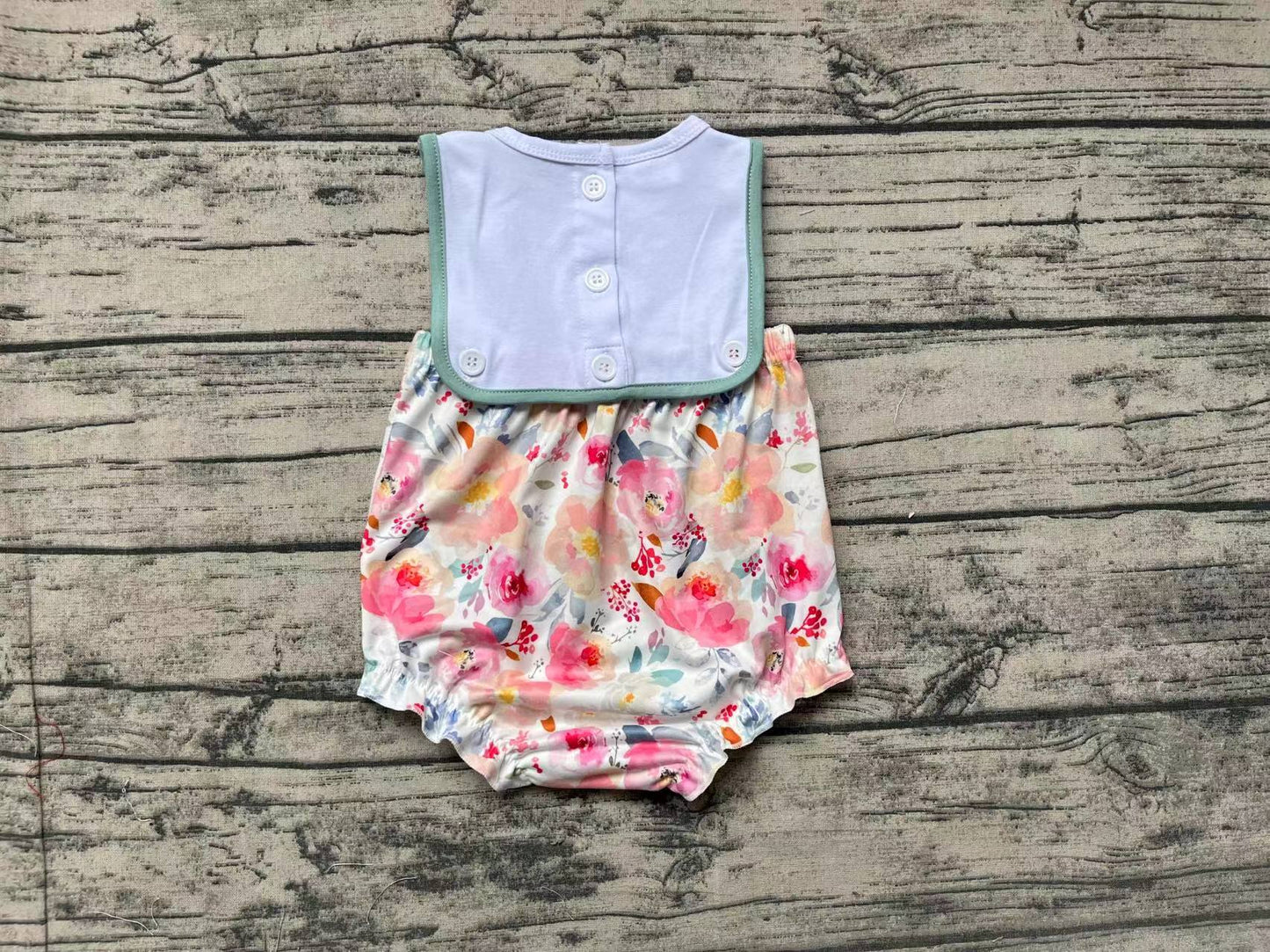 Baby Infant Girls I Love Mom Floral Summer Rompers