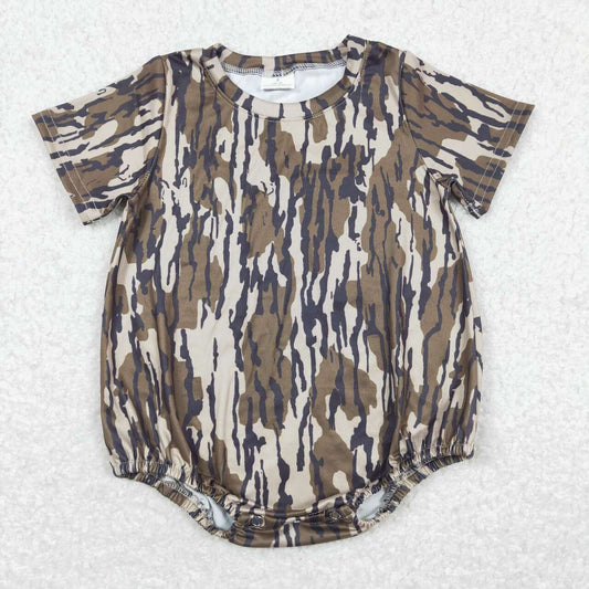 Sibling Baby Boys Short Sleeves Southern Camo Rompers
