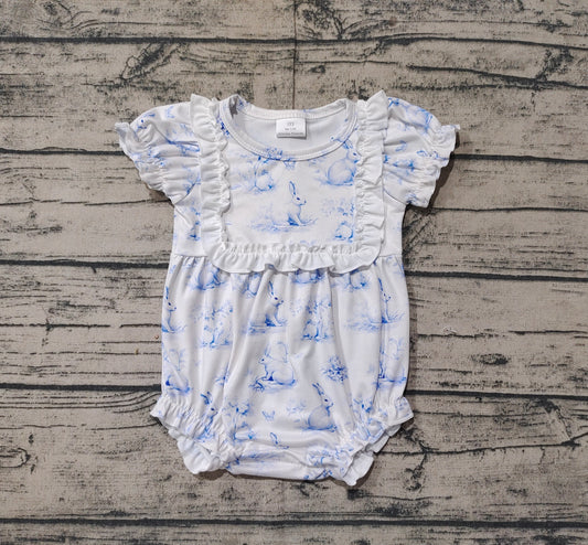 Baby Infant Girls Rabbits Butterfly Short Sleeve Rompers