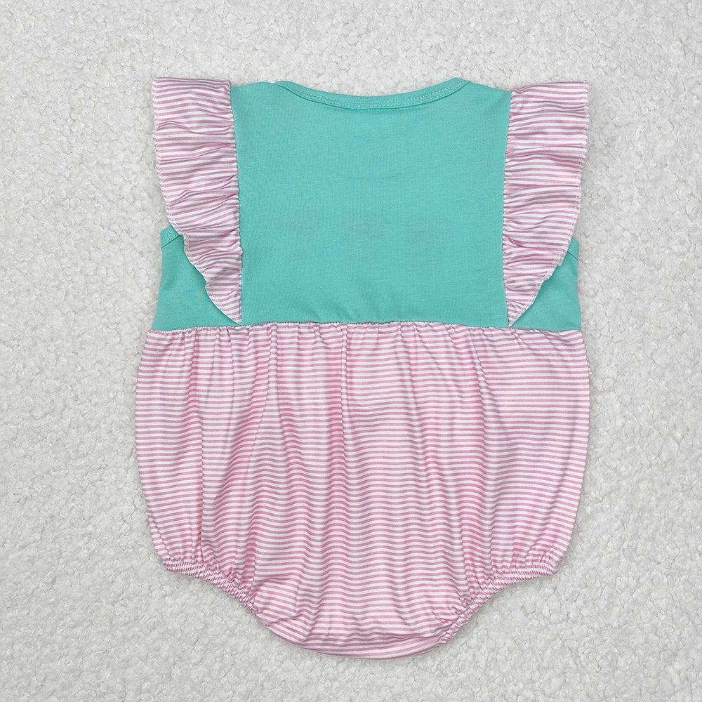 Baby Infant Girls Ballet Shoes Flutter Sleeve Rompers