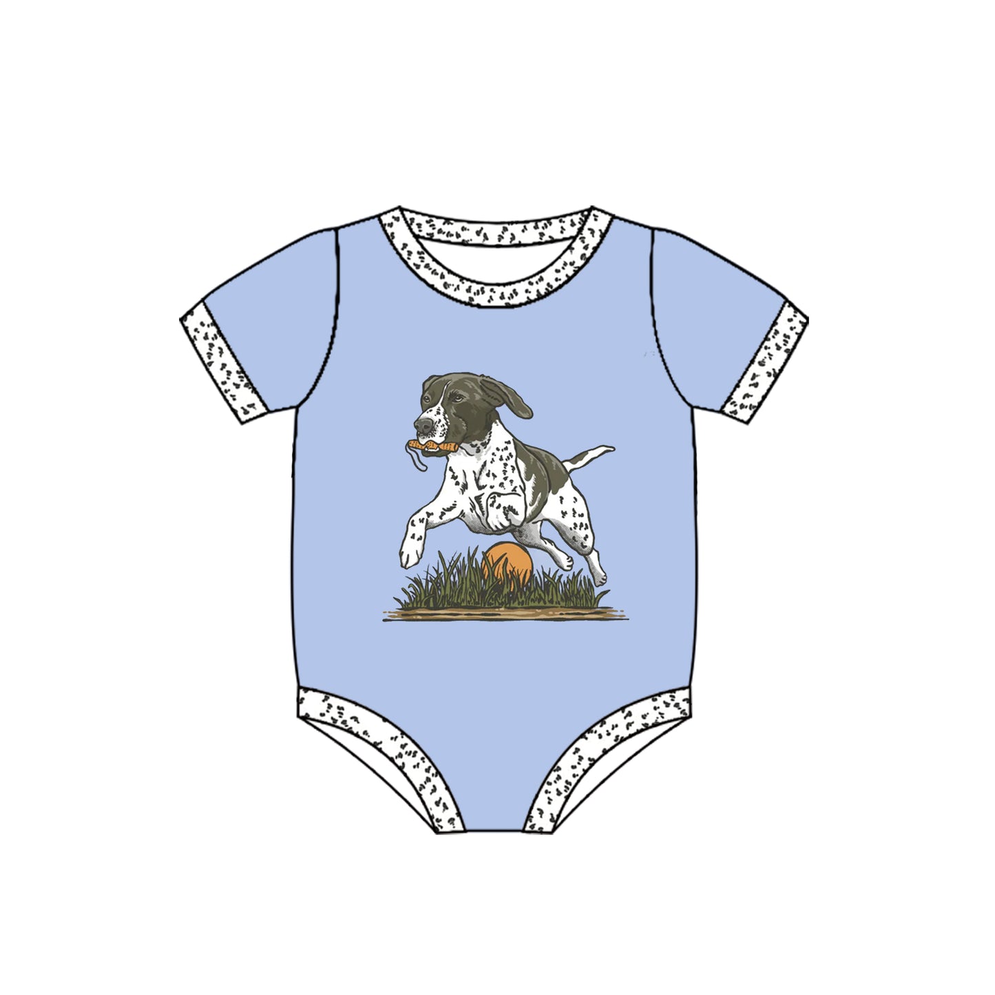 Baby Infant Boys Dog Hunting Rompers preorder
