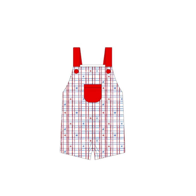 Baby Infant Boys 4th Of July Pocket Straps Rompers preorder