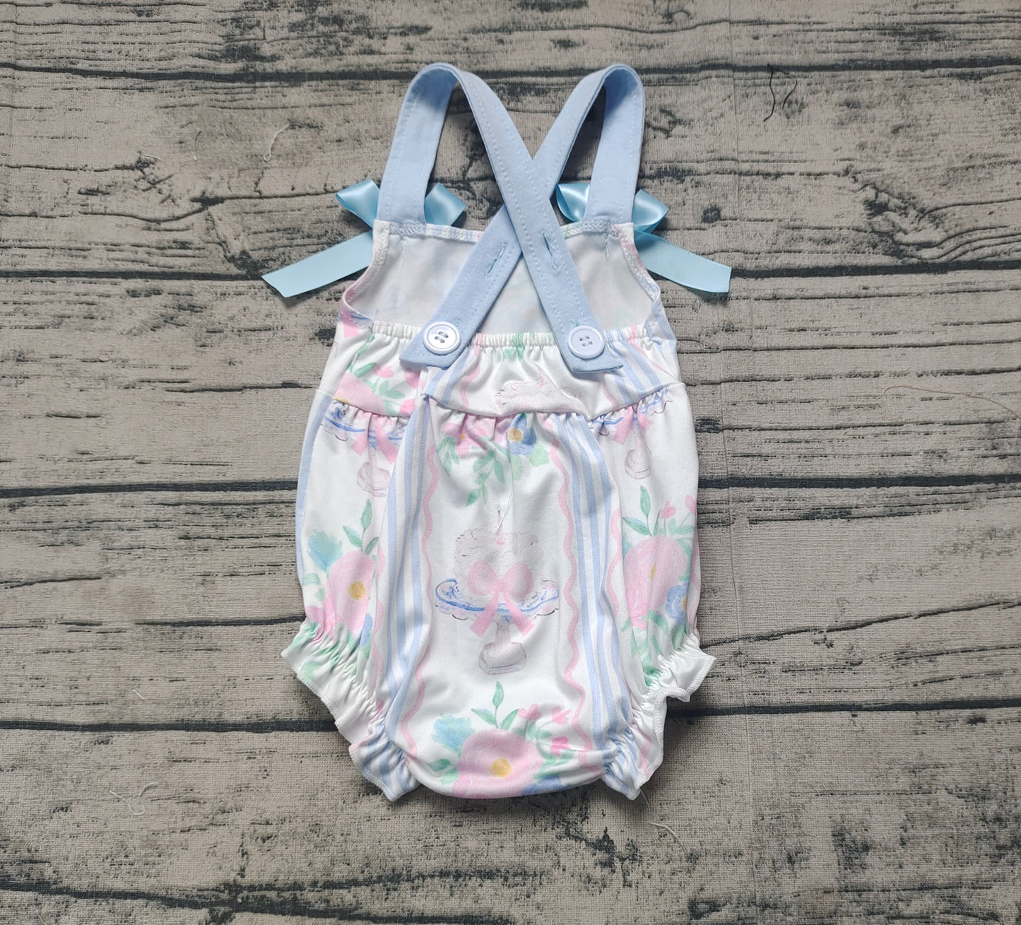 Baby Infant Girls Flowers Cakes Straps Bows Rompers